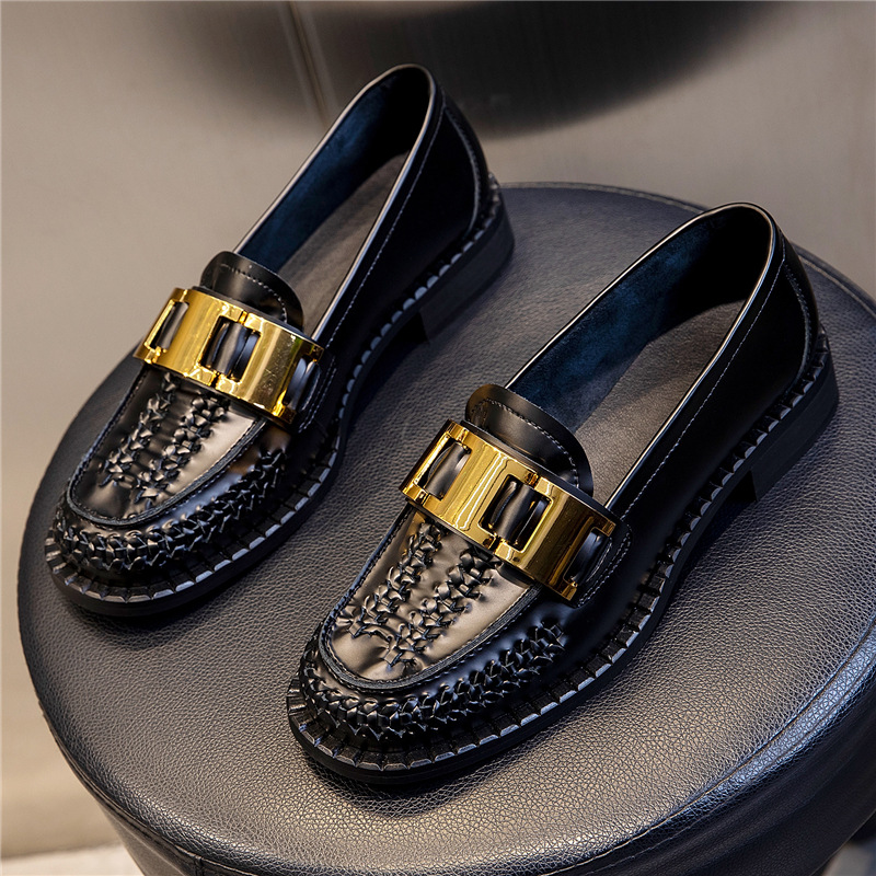 Soft-Soled Italian-Style Women's Leather Shoes - Trendy 3 cm Cowhide Slip-Ons for Comfort and Style