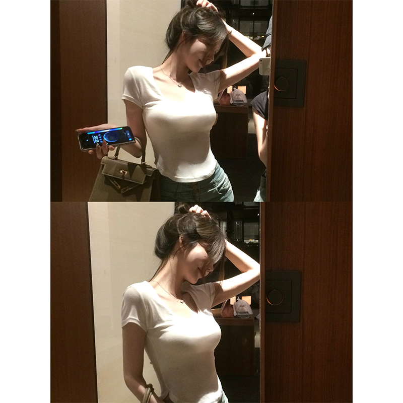 Summer Loose Fit T-Shirt for Women, Big Bust Slim Waist, Self-Reserved Design, Soft Tencel Top, Perfect for Casual Y2K Style