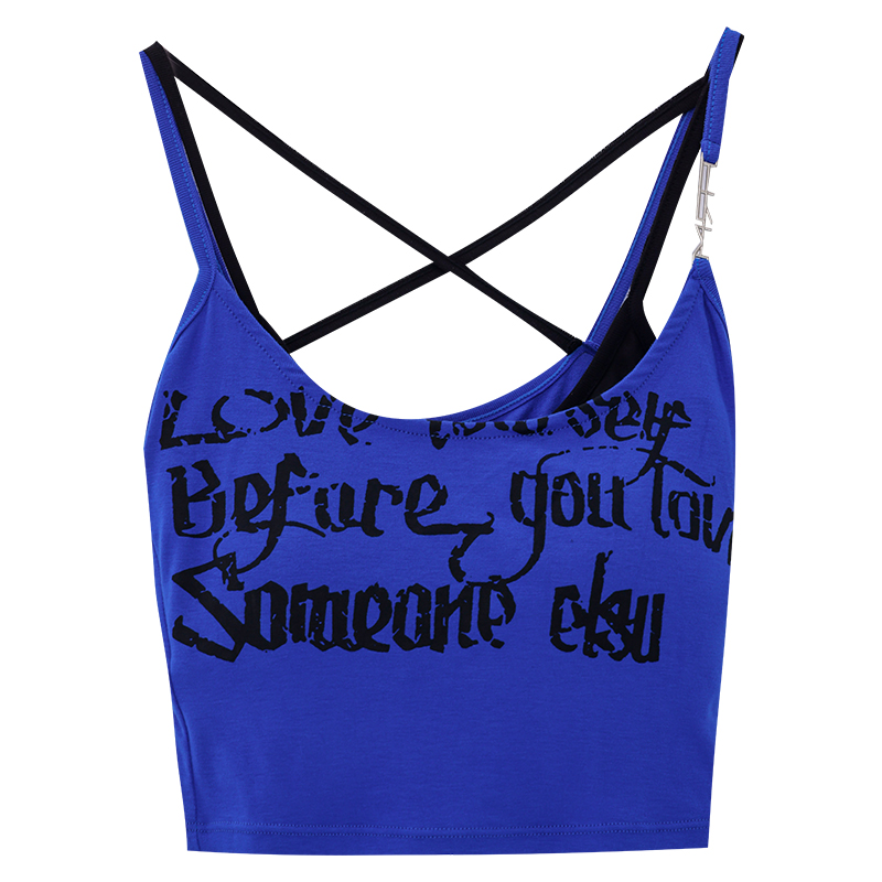 Summer Slim Fit Sleeveless Tank Top for Women - Original Faux Two-Piece Design, Trendy Summer Fashion
