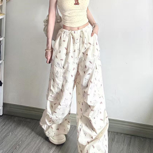 Sweet Cool Spicy Girl Cargo Pants - Loose Straight-Leg Wide-Leg Sports Casual Trousers for a 90s Y2K Inspired Look