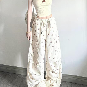 Sweet Cool Spicy Girl Cargo Pants - Loose Straight-Leg Wide-Leg Sports Casual Trousers for a 90s Y2K Inspired Look