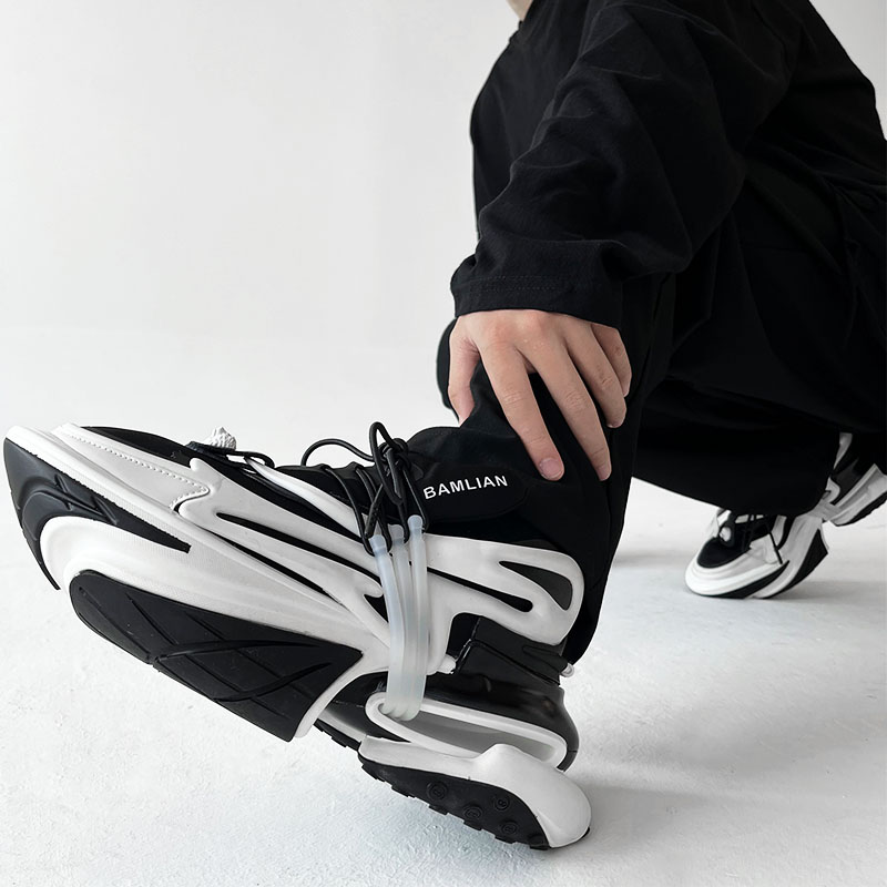 Trendy European Space Shoes for Men and Women - Niche Couple Tech Yacht Sneakers, Bullet Dad Style
