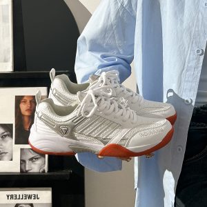 Unisex Casual Running Shoes - Versatile Soft Sole Breathable White Sneakers for Sports and Everyday Wear
