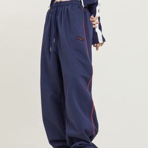 Unisex Casual Sports Pants - Hip Hop Sweatpants with Beer Team Captain Design, American High Street Style, Perfect for Dance and Jazz