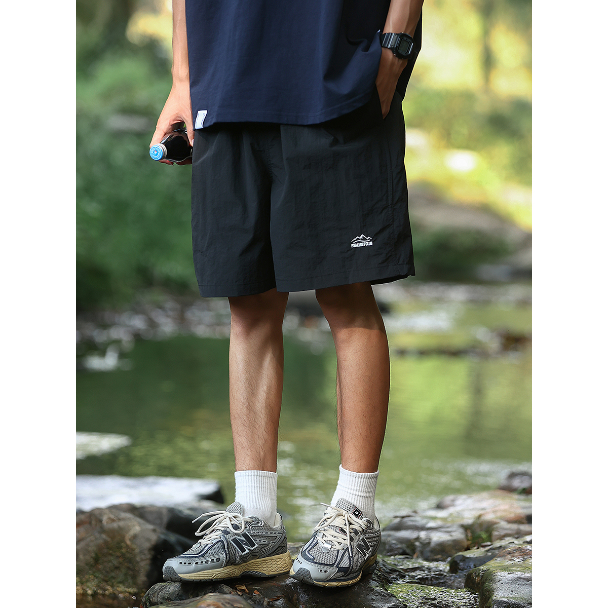 Unisex Quick-Dry Solid Color Sports Shorts - Lightweight Breathable Casual Beach Five-Point Pants for Summer Outdoor Activities