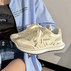 Unisex Summer Mesh Sneakers - Breathable Soft Sole White Sports Shoes, Versatile Dad Shoes for Casual and Active Wear