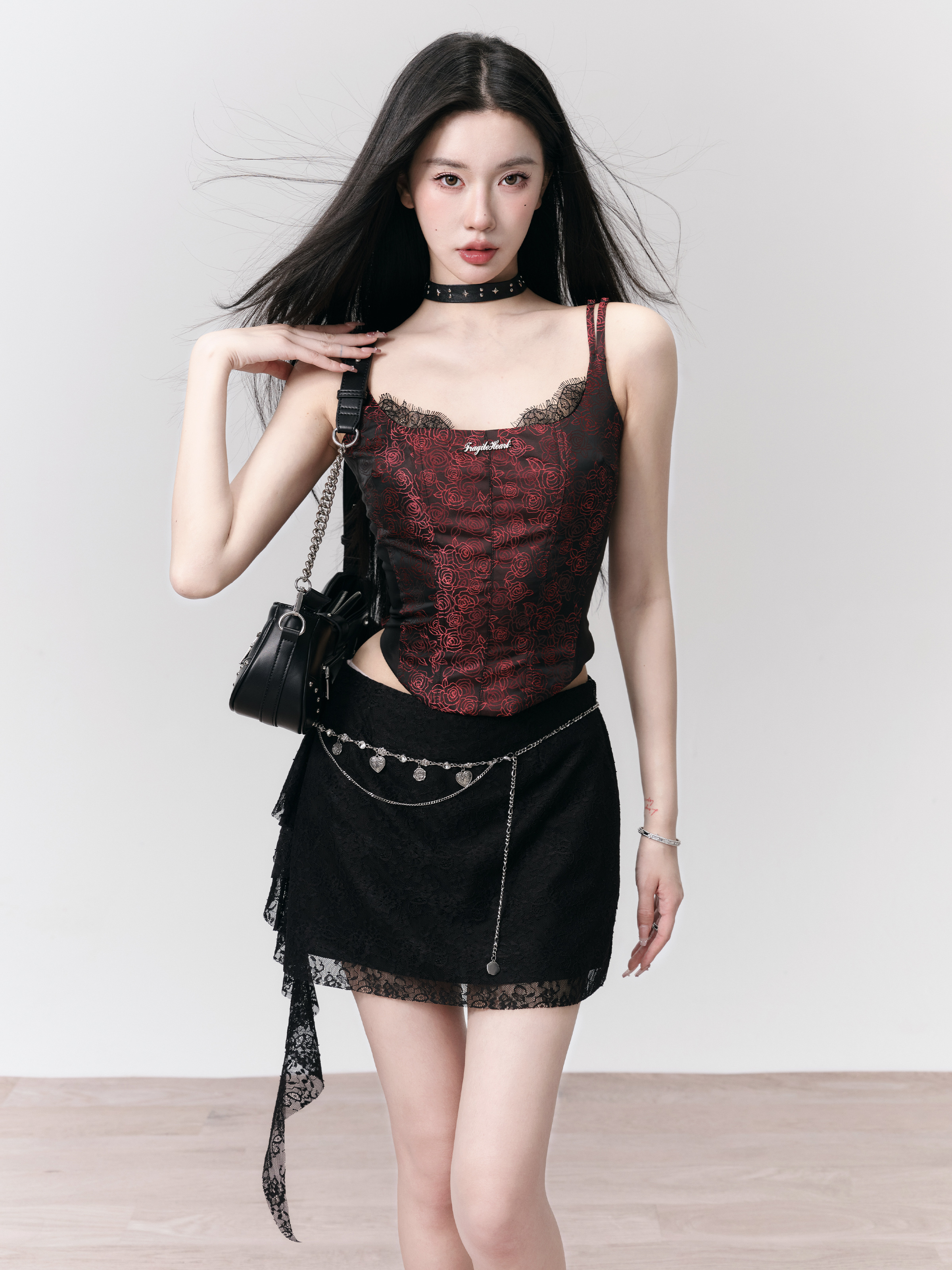 Versatile Retro High-End Pendant Waist Chain - Rose Melody Design for a Unique and Elegant Look