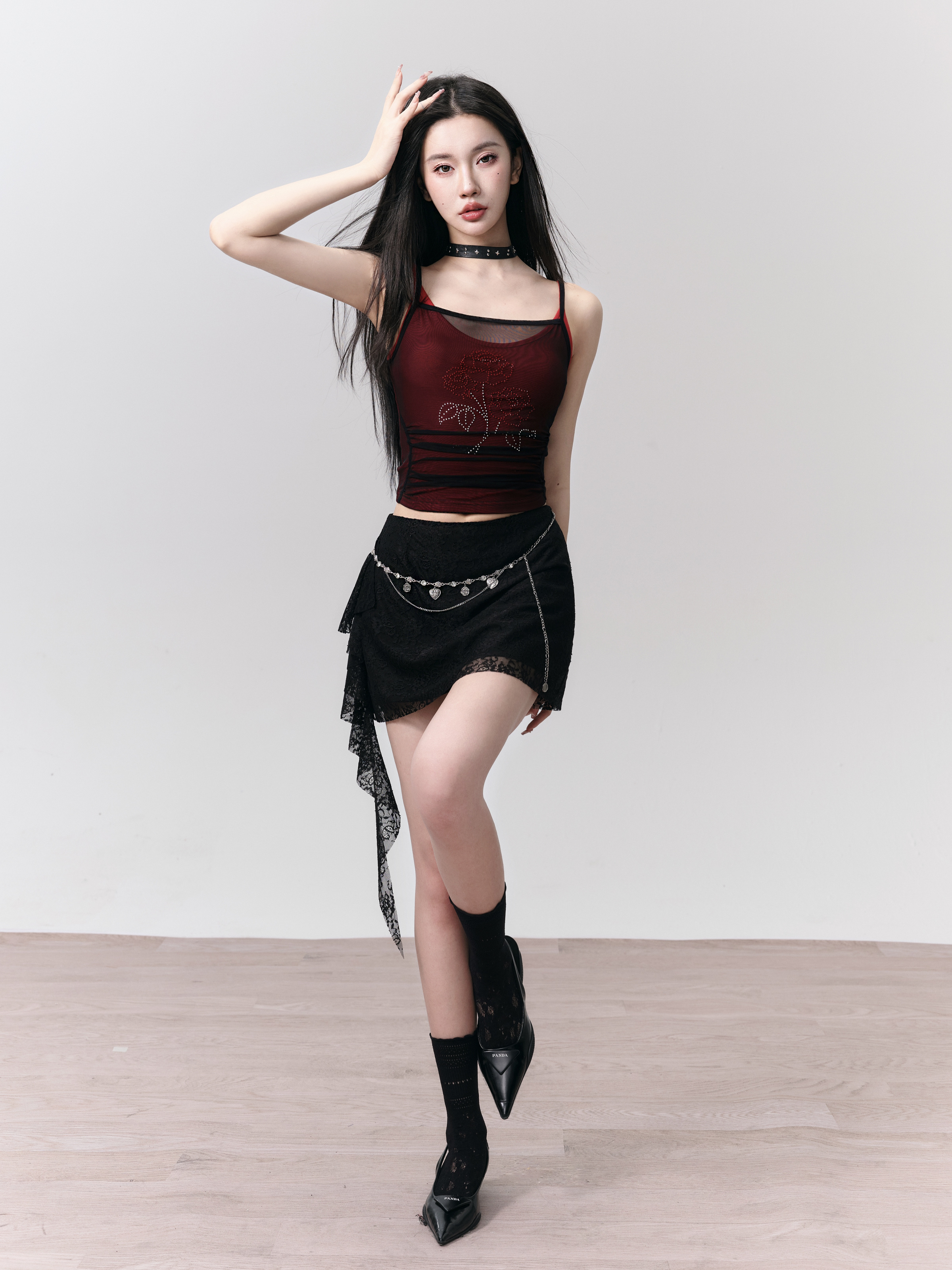 Versatile Retro High-End Pendant Waist Chain - Rose Melody Design for a Unique and Elegant Look
