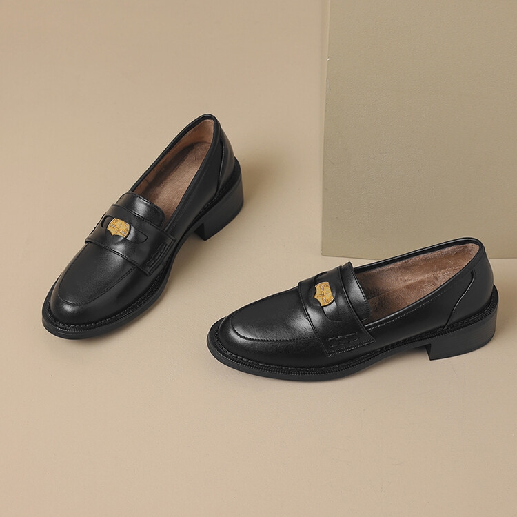 Vintage Brown Distressed Genuine Leather Slip-On Shoes for Women - Italian Style Corso Venezia Inspired Footwear