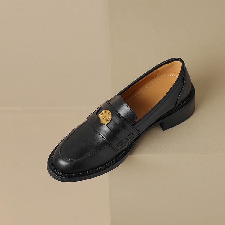 Vintage Brown Distressed Genuine Leather Slip-On Shoes for Women - Italian Style Corso Venezia Inspired Footwear