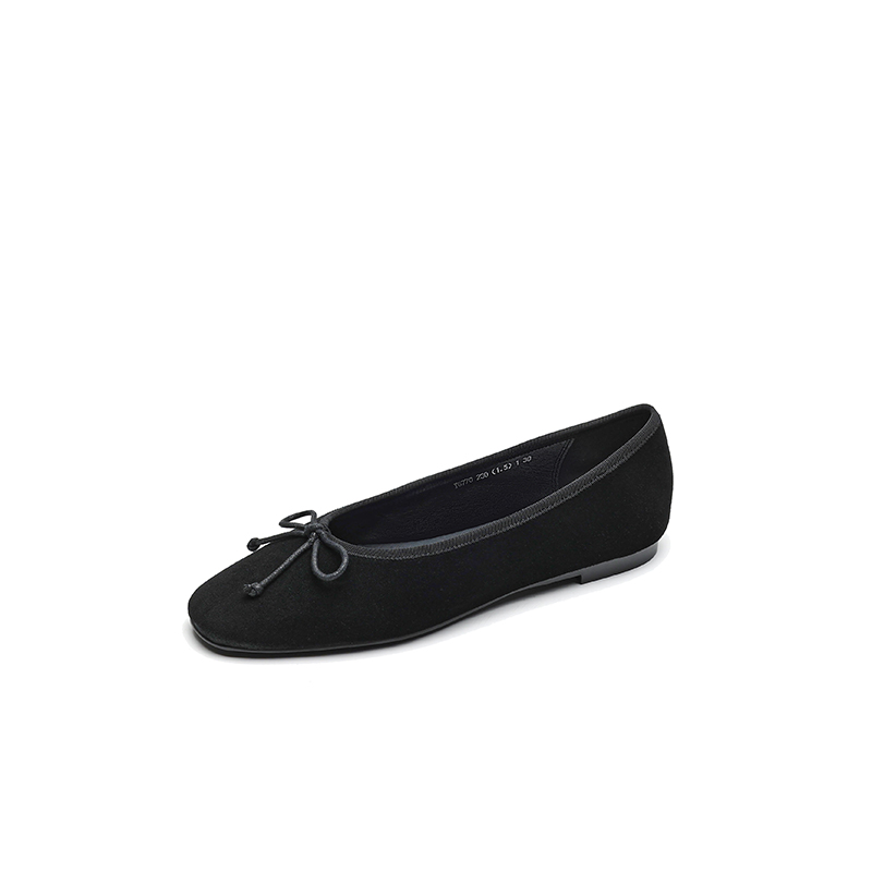 Vintage Sheepskin Moccasin Flat Shoes for Women – Soft Sole Bow Ballet Design, Italian Style, Super Soft Comfort