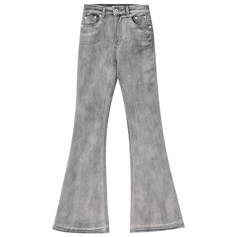 Vintage Slim Fit Flared Jeans for Women - 2025 Early Spring American Style Denim Pants