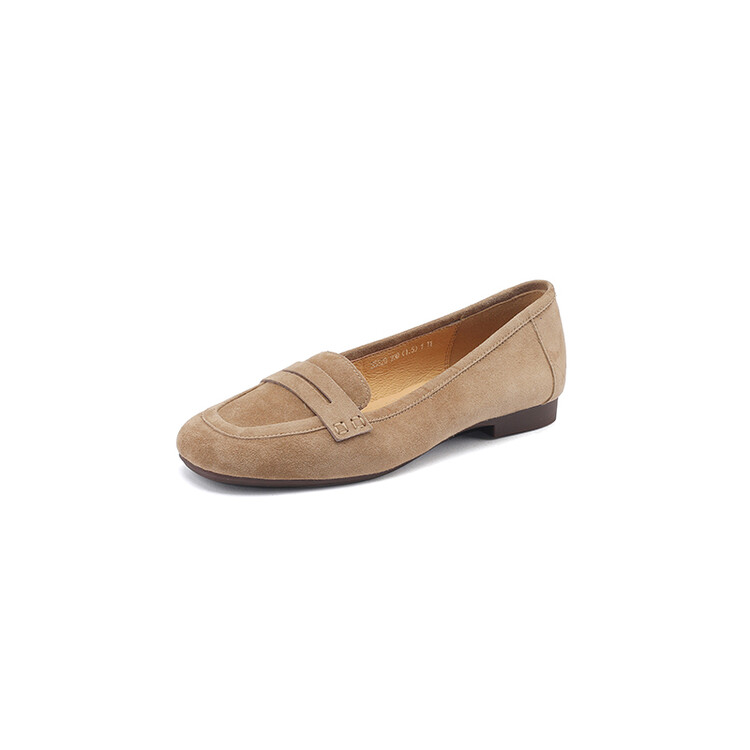 Vintage Soft Leather Suede Lambskin Loafers - Flat Driving Shoes for Effortless Chic Style