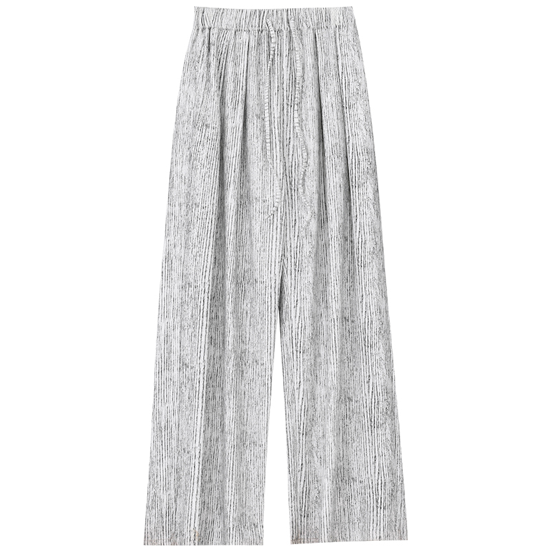 White Wide-Leg Pants for Women - Casual Loose-Fit Sweatpants, Slim Straight Leg, Perfect for Autumn Winter 2024 Fashion