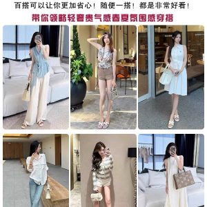 Women's Genuine Leather Flat H Sandals - Summer Korean Style One-Strap Beach Slippers for Versatile Outdoor Wear