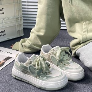 Women's Mesh Breathable Thick-Soled Board Shoes - 2025 Summer Trendy Versatile White Sneakers for Casual Style