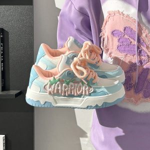 Women's Mesh Dopamine Board Shoes with Ice Cream Sole - Breathable Soft Bottom Sports Shoes for Summer Fun