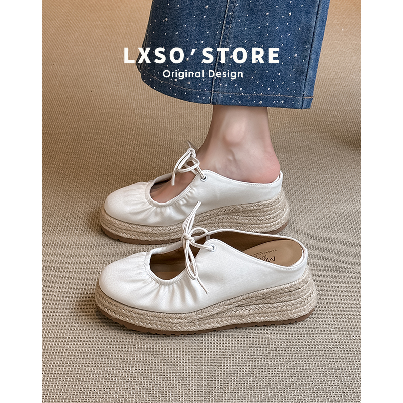 Women's Open-Toe Slippers, Summer Thick-Soled Wedge Sandals, Mesh Height-Increasing Cool Slippers for Y2K Style