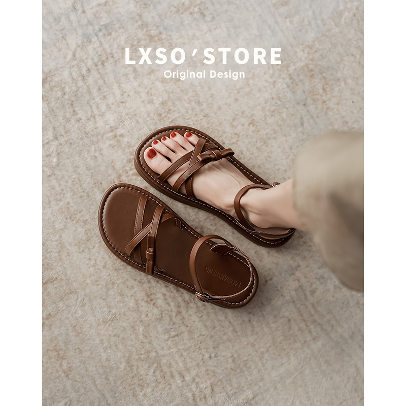 Women's Silver Flat Sandals - Casual Roman Flip-Flops for Summer 2025, Stylish Beach Footwear for Outdoor Wear