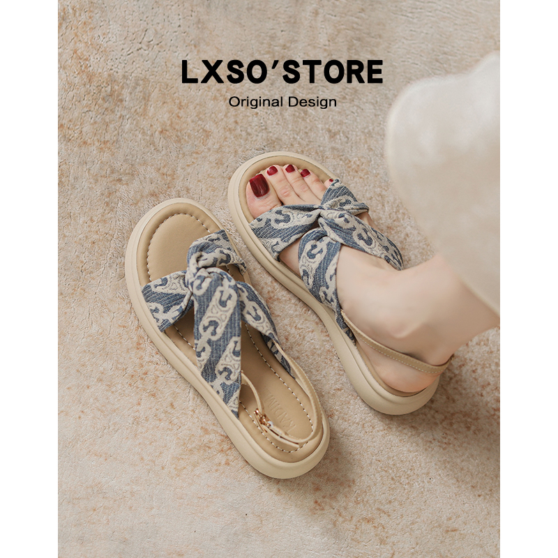 Women's Summer 2025 Flat Casual Beach Sandals - Thick-Soled Roman Flip-Flops for Outdoor Wear