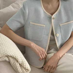 Women's Thin Blazer - Goddess Style, Fashionable Summer Short Top, Versatile Streetwear, 2025 Inspired by 90s Chic