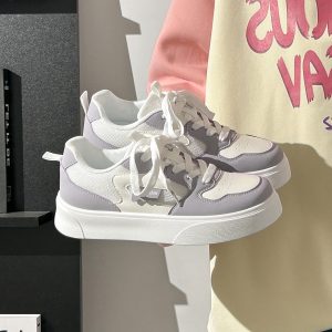 Women's White Canvas Sneakers - Lightweight, Breathable Mesh Summer Shoes, Korean Style Versatile Trendy Sports Footwear for Students
